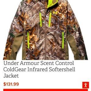 Mens UA hunting soft shell coat
